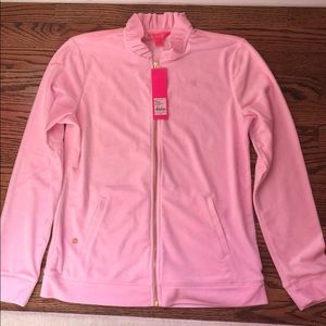 Lily Pulitzer Jayla Velour Ruffle Zip-Up